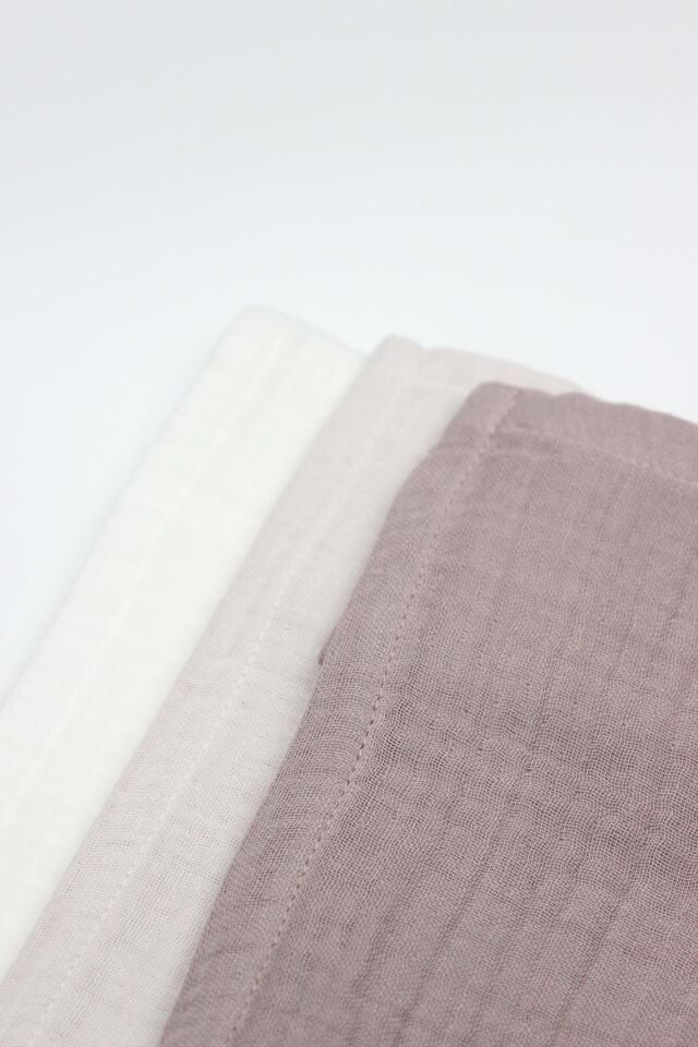 Bistyle 6'lı Müslin Mendil 20x20 cm 90106 Taş Ekru Antrasit