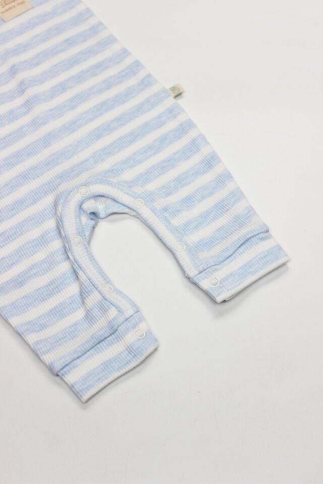 Bistyle Line Colors Yarım Kol Patiksiz Tulum 15126 Mavi