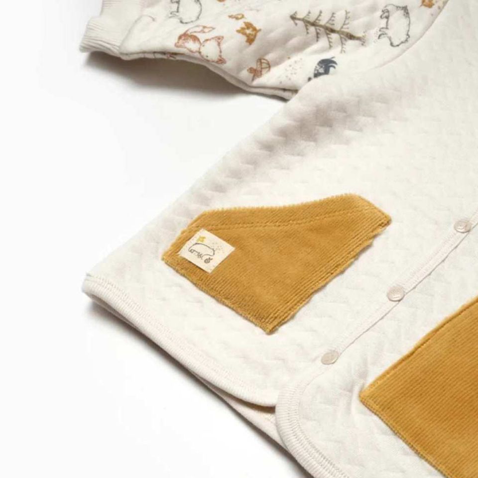 Bibaby Wild Forest Bebek Hırka 61512 Hardal Bej