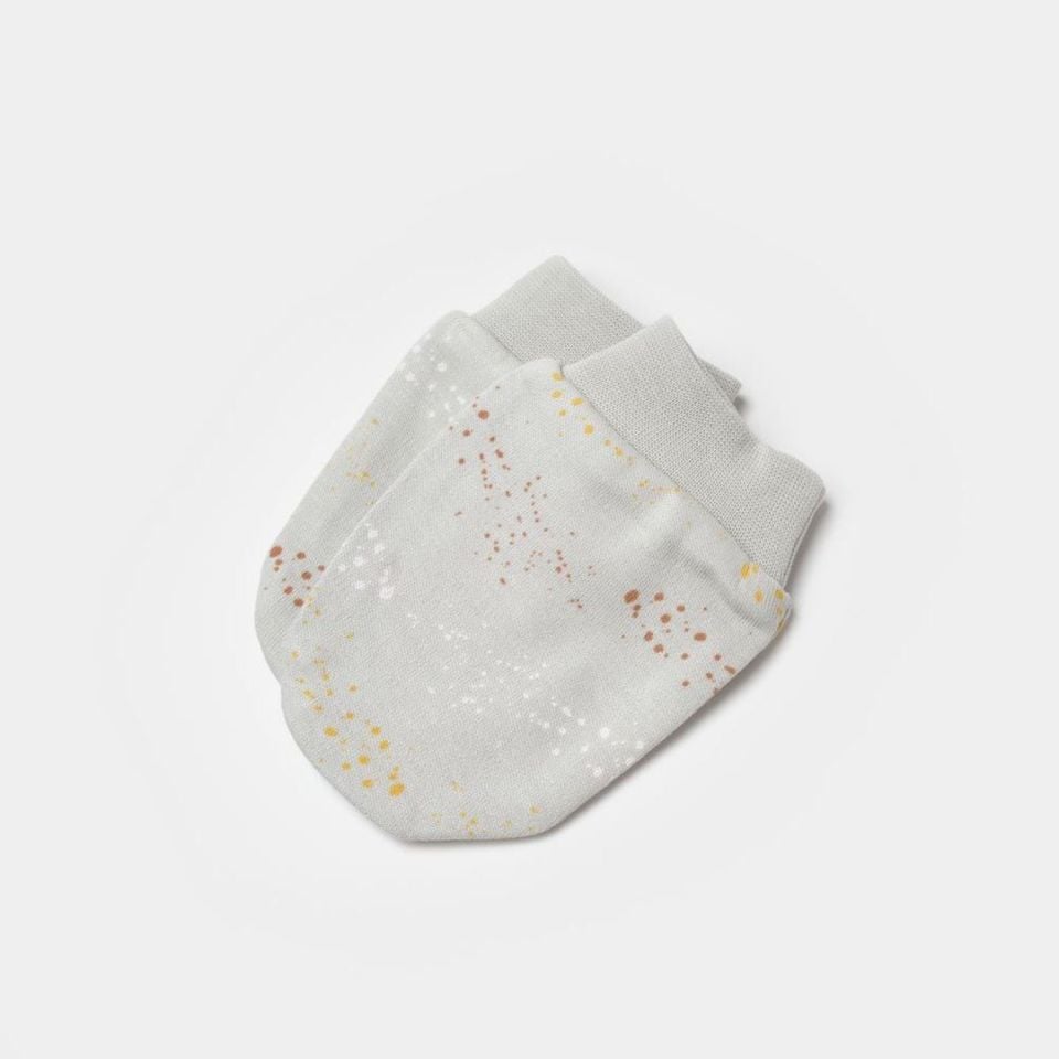 Bibaby Biorganic Penguin 2'Li Bebek Eldiven 72238 Ekru Gri