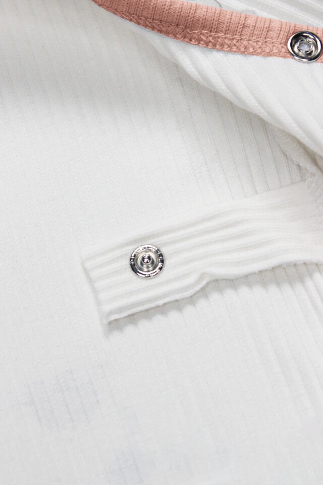 Bistyle Bloom Rose 2'li Yarım Kol Badi 17119 Ekru Gül Kurusu