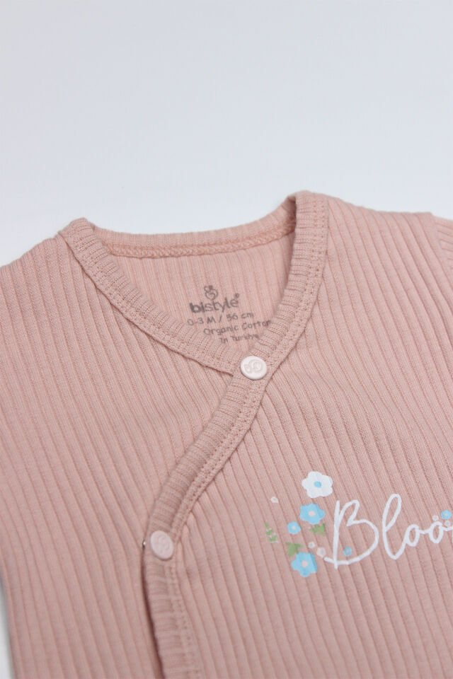 Bistyle Bloom Rose 2'li Yarım Kol Badi 17119 Ekru Gül Kurusu