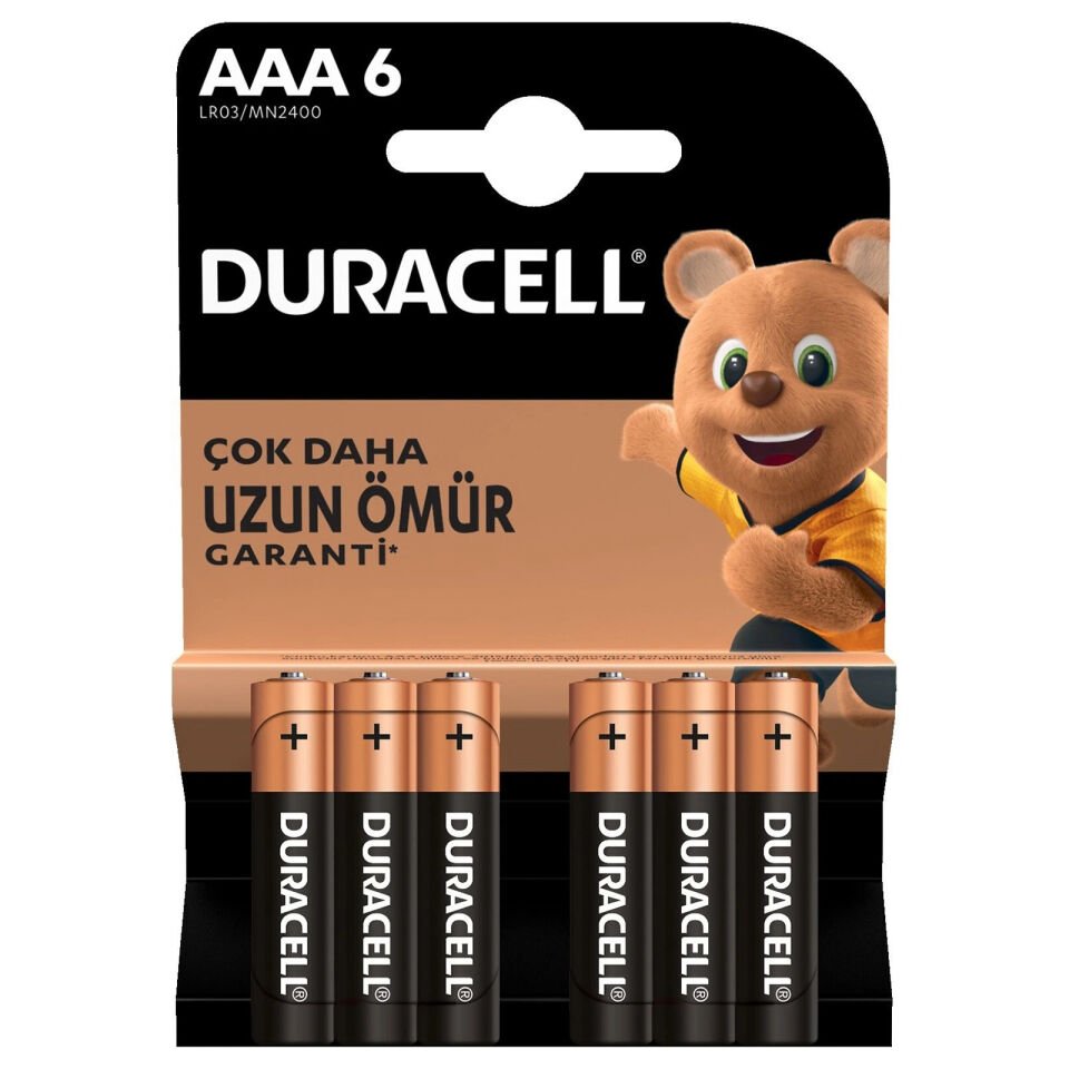 Duracell 6'Lı AAA İnce Kalem Pil