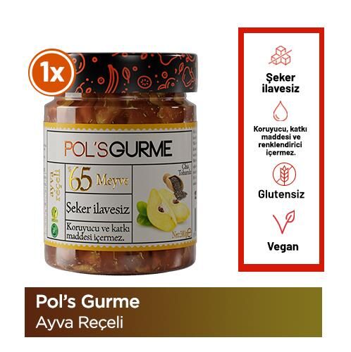 Pol’s Gurme Chia Tohumlu Şekersiz Ayva Reçeli 380 Gr