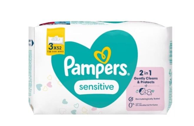 Prima Sensitive Islak Havlu Mendil 3'Lü 156 Yaprak