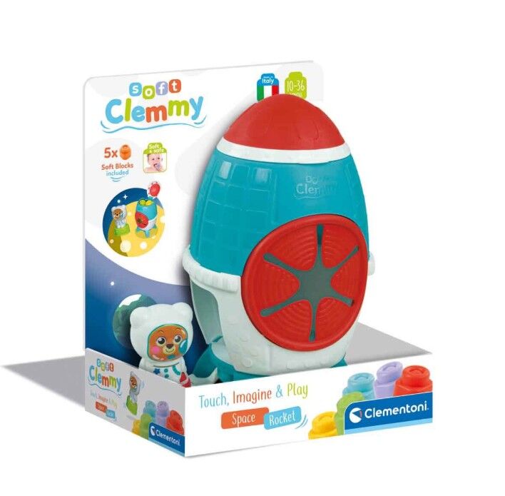 Clementoni Baby Soft Clemmy Yumuşak Blok Duyusal  Roket 17806